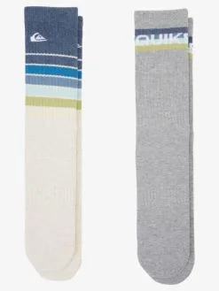 Quiksilver Swell - Chaussettes Mi-mollet [Pack De 2] Pour Homme -Surf Soldes aqyaa03304 quiksilverp wbsh bck1