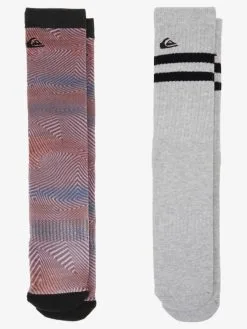 Quiksilver Warp Tech - Pack De 2 Chaussettes Pour Homme -Surf Soldes aqyaa03371 quiksilverp brt6 bck1