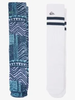 Quiksilver Blow Out - Pack De 2 Chaussettes Pour Homme -Surf Soldes aqyaa03373 quiksilverp bsl7 bck1