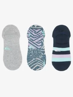 Quiksilver Blown Out - Pack De 3 Chaussettes Invisibles Pour Homme -Surf Soldes aqyaa03379 quiksilverp bsl7 bck1