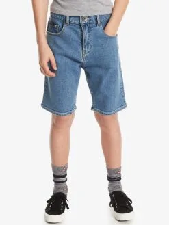 Quiksilver Bizon Iced - Short En Denim Pour Garçon 8-16 Ans