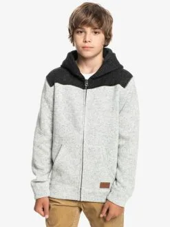 Quiksilver Keller Block 2022 - Sweat à Capuche Zippé Pour Garçon -Surf Soldes eqbft03711 quiksilverw sjsh frt1