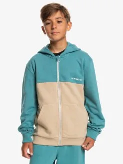 Quiksilver Easy Day - Sweat à Capuche Zippé Pour Garçon 8-16 Ans -Surf Soldes eqbft03813 quiksilverw blz0 frt1