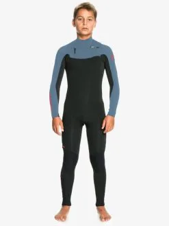 Quiksilver 4/3mm Everyday Sessions - Haut En Néoprène Back Zip Pour Garçon