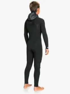 Quiksilver 4/3mm Everyday Sessions - Combinaison De Surf à Capuche Avec Zip Poitrine Pour Garçon -Surf Soldes eqbw203006 quiksilverw kvd0 bck2