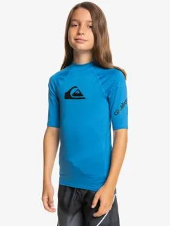 Quiksilver All Time - Lycra Manches Courtes UPF 50 Pour Garçon 8-16 Ans