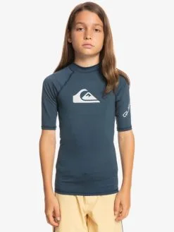 Quiksilver All Time - Lycra Manches Courtes UPF 50 Pour Garçon 8-16 Ans