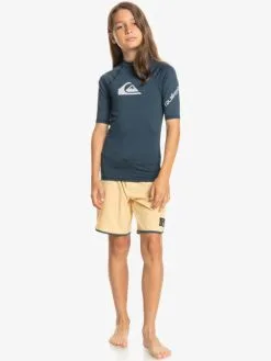 Quiksilver All Time - Lycra Manches Courtes UPF 50 Pour Garçon 8-16 Ans -Surf Soldes eqbwr03212 quiksilverw byjh frt9