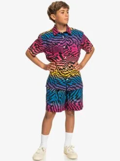 Quiksilver Radical Times - Chemise Manches Courtes Pour Garçon 8-16 Ans -Surf Soldes eqbwt03374 quiksilverw mmy6 frt9