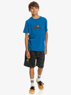 Quiksilver Comp Logo - T-shirt Pour Garçon -Surf Soldes eqbzt04369 quiksilverw brt0 frt9