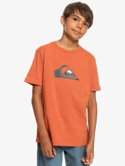 Quiksilver Comp Logo - T-shirt Pour Garçon -Surf Soldes eqbzt04369 quiksilverw cms0 frt1