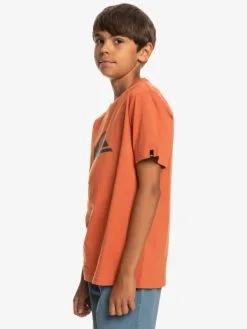 Quiksilver Comp Logo - T-shirt Pour Garçon -Surf Soldes eqbzt04369 quiksilverw cms0 frt2