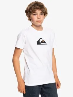 Quiksilver Comp Logo - T-shirt Pour Garçon -Surf Soldes eqbzt04369 quiksilverw wbb0 frt1