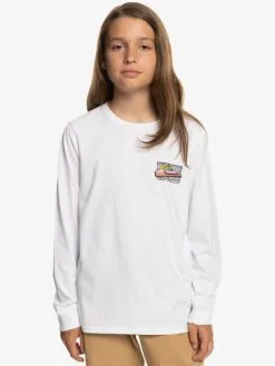 Quiksilver Retro Fade - T-shirt Manches Longues Pour Garçon 8-16 Ans -Surf Soldes eqbzt04603 quiksilverw wbb0 frt1