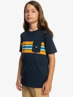 Quiksilver Surfadelica Stripe - T-shirt Avec Poche Pour Garçon 8-16 Ans -Surf Soldes eqbzt04608 quiksilverw byj0 frt2