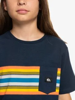 Quiksilver Surfadelica Stripe - T-shirt Avec Poche Pour Garçon 8-16 Ans -Surf Soldes eqbzt04608 quiksilverw byj0 frt3
