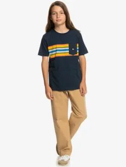 Quiksilver Surfadelica Stripe - T-shirt Avec Poche Pour Garçon 8-16 Ans -Surf Soldes eqbzt04608 quiksilverw byj0 frt9
