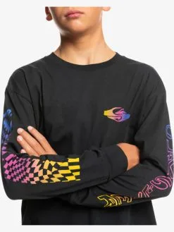 Quiksilver Radical Flag - T-shirt Manches Longues Pour Garçon 8-16 Ans -Surf Soldes eqbzt04615 quiksilverw kvj0 frt4
