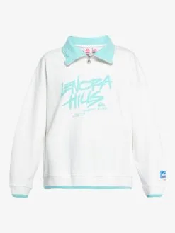 Quiksilver X Stranger Things Lenora 2022 - Sweat à Demi-zip Pour Femme -Surf Soldes eqwft03161 quiksilverv wbk0 frt1
