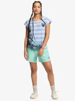Quiksilver X Stranger Things Lenora 2022 - T-shirt Pour Femme -Surf Soldes eqwkt03186 quiksilverw pjl3 frt9