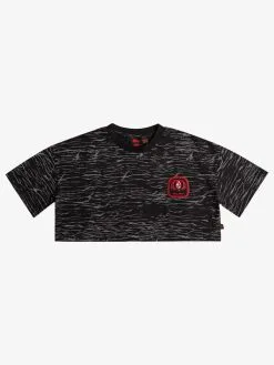 Quiksilver X Stranger Things Upside Down 2022 - T-shirt Cropped Pour Femme