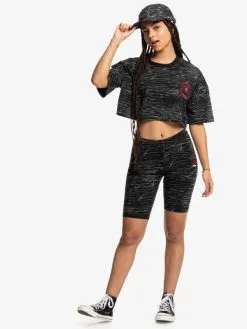 Quiksilver X Stranger Things Upside Down 2022 - Cycliste Pour Femme -Surf Soldes eqwns03080 quiksilverw kvj6 frt9