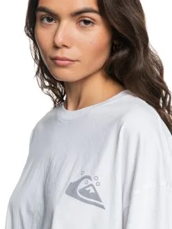 Quiksilver Womens Oversized Crop - T-shirt Manches Longues En Matière Biologique Pour Femme -Surf Soldes eqwzt03045 quiksilverw wbb0 frt4