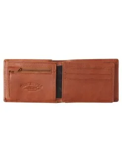 Quiksilver Mac - Portefeuille Trois Volets En Cuir Pour Homme -Surf Soldes eqyaa03940 quiksilverp yef0 frt2