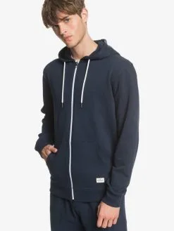 Quiksilver Essentials - Sweat à Capuche Demi-zip En Matière Biologique Pour Homme -Surf Soldes eqyft04113 essentialszipterryw byj0 frt2