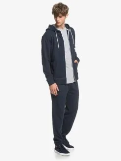 Quiksilver Essentials - Sweat à Capuche Demi-zip En Matière Biologique Pour Homme -Surf Soldes eqyft04113 essentialszipterryw byj0 frt9