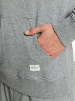 Quiksilver Essentials - Sweat à Capuche En Matière Biologique Pour Homme -Surf Soldes eqyft04114 essentialshoodterryw sjsh frt3