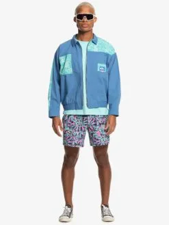Quiksilver X Stranger Things The Hawkins 2022 - Veste Vintage Pour Homme -Surf Soldes eqyjk03936 quiksilverw blc0 frt9