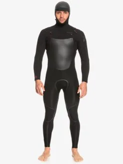 Quiksilver 4/3mm Marathon Sessions - Combinaison De Surf à Capuche Avec Zip Poitrine Pour Homme