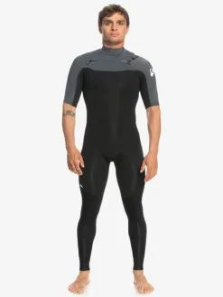 Quiksilver 2/2mm Everyday Sessions - Springsuit Manches Courtes Zip Poitrine Pour Homme