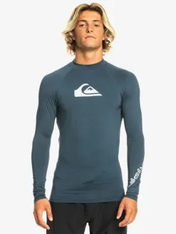 Quiksilver All Time - Lycra Manches Longues UPF 50 Pour Homme -Surf Soldes eqywr03357 quiksilverw byjh frt1