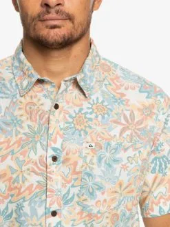 Quiksilver Surfadelica - Chemise Manches Courtes Pour Homme -Surf Soldes eqywt04466 quiksilverw wdw6 frt4