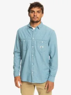 Quiksilver Authentic Paradise - Chemise Manches Longues En Denim Pour Homme -Surf Soldes eqywt04471 quiksilverw bfmw frt3