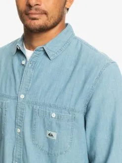 Quiksilver Authentic Paradise - Chemise Manches Longues En Denim Pour Homme -Surf Soldes eqywt04471 quiksilverw bfmw frt4