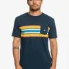 Quiksilver Surfadelica Stripe - T-shirt Avec Poche Pour Homme