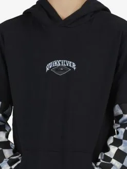 Quiksilver Checkers - T-shirt Manches Longues à Capuche Pour Garçon 8-16 Ans -Surf Soldes uqbkt03052 quiksilverw kvj0 dtl1