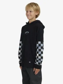 Quiksilver Checkers - T-shirt Manches Longues à Capuche Pour Garçon 8-16 Ans -Surf Soldes uqbkt03052 quiksilverw kvj0 sd1